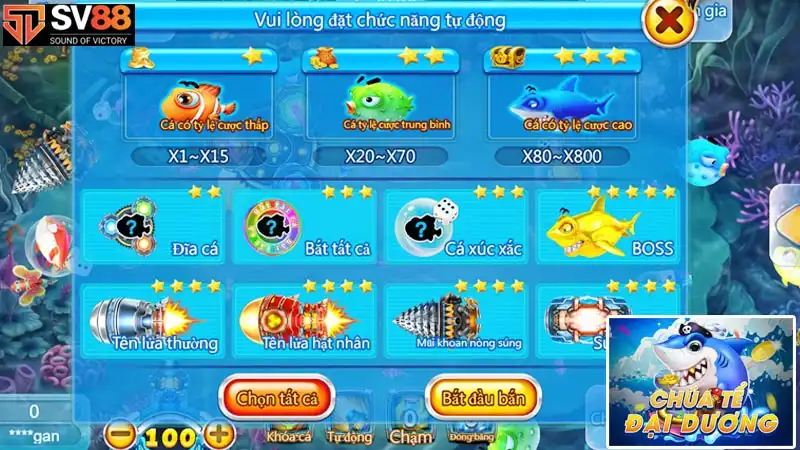 Lựa chọn súng phù hợp khi chơi bắn cá